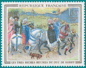 1965-Sc 1115-Miniature of Book of Hours of Jean de France Duc de Berry 'Les très riches heures du duc de Berry'