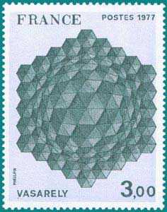 1977-Sc 1519-V. de Vasarely (1908-1997), Tridimensional Design