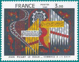 1980-Sc 1691-Tapestry by Jean Picart Le Doux - Hommage à J. Seb. Bach