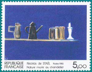 1985-Sc 1968-Nicolas de Staël (1814-1955), 'Still-life with Candle'