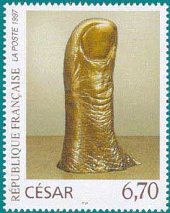 1997-Sc 2561-Polished Bronze Sculpture by César (1921-1998), 'The Thumb'