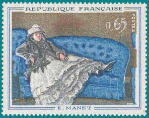 1962-SC 1050-Edouard Manet (1832-1883), Mme. Manet on blue sofa