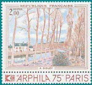 1974-Sc 1396-Alfred Sisley (1839-1899), 'Canal du Loing' -ARPHILA 75