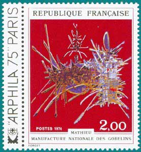 1974-Sc 1397-Tapestry by Georges Mathieu, 'In Honor of Nicolas Fouquet -ARPHILA 75