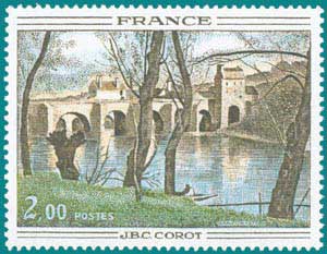 1977-Sc 1517-J.-B.C. Corot (1796-1875), 'Mantes Bridge'