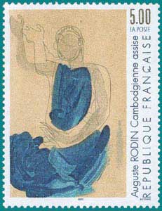 1990-Sc 2211-Auguste Rodin (1840-1917), 'Sitting Cambodian'