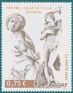 2003-Yv 3558-Sculpture de Michel-Ange (1475-1564), 'Slaves'