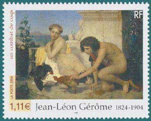 2004-Yv 3660-Cockfight, Painting by Jean-Léon Gérôme (1824-1904)