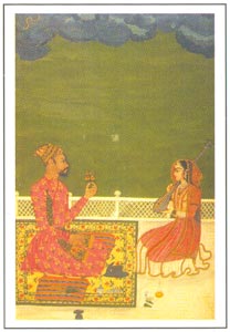 Deccan Paintings - Prince enjoying Music, circa 1710-20 A.D., National Museum, New Delhi