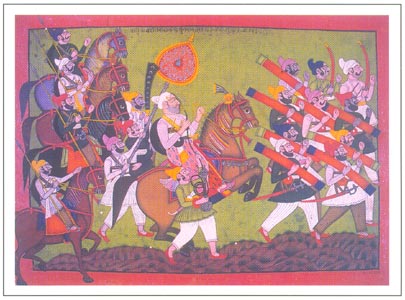 Rajasthani Paintings - Raja Sunman Singh of Indergarh, Indergarh, circa 1770 A.D., National Museum, New Delhi