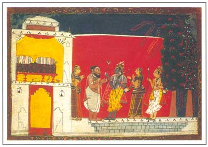 Paintings of Central India - Rama & Sita in the Hermitage of sage Atri & Anasuya, Malwa, circa 1660 A.D., National Museum, New Delhi
