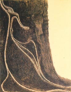 Rabindranath Tagore - Bird Fantastic, Ink on paper, 16.9 x 22.2 cms, (Acc. No. 1225), National Gallery of Modern Art, New Delhi 