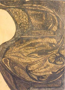 Rabindranath Tagore (1861-1941) - Vase, Pen and ink on paper, 21 x 28.5 cms, (Acc. No. 1001), National Gallery of Modern Art, New Delhi 